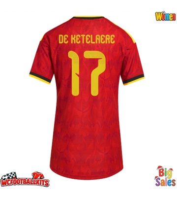 Belgium Charles De Ketelaere #17 Replica Home Stadium Shirt for Women World Cup 2026 Short Sleeve